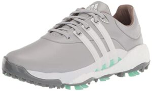 adidas women's tour360 22 golf shoes, grey two/footwear white/pulse mint, 7.5