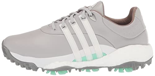 adidas Women's Tour360 22 Golf Shoes, Grey Two/Footwear White/Pulse Mint, 7.5