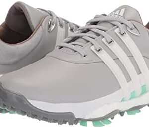 adidas Women's Tour360 22 Golf Shoes, Grey Two/Footwear White/Pulse Mint, 7.5