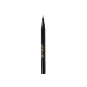 arches & halos fine bristle tip pen - creamy, buildable formula for shaping and defining eyebrows - waterproof, long lasting, 24 hour color - precise bristled applicator tip - natural brown - 0.02 oz