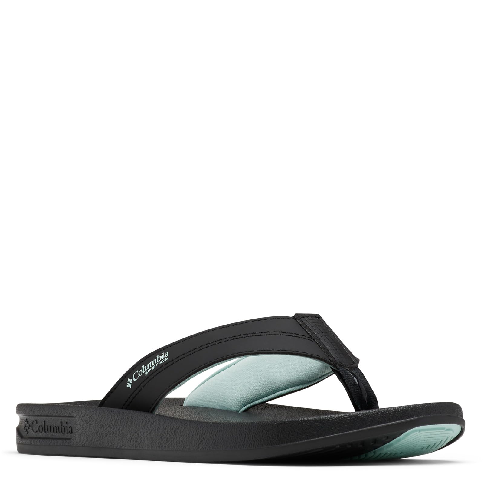 Columbia Women's Tidal Ray PFG Flip Sport Sandal, Black/Icy Morn, 12