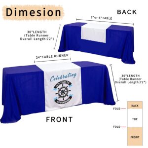 Custom Table Runner 36"x72"with Business Logo or Your Text Personalized Tablecloth Runners Customize with Logo for Birthday Wedding Anniversary Tradeshow Events…