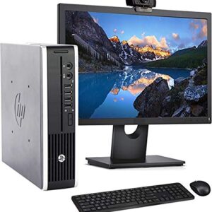 HP 8300 USFF Computer Desktop PC, Intel Core i7 3.4GHz Processor, 8GB Ram, 120GB Solid Drive, WiFi | Bluetooth, 1080p Webcam, Wireless Keyboard & Mouse, 24 Inch Monitor, Windows 10 (Renewed)