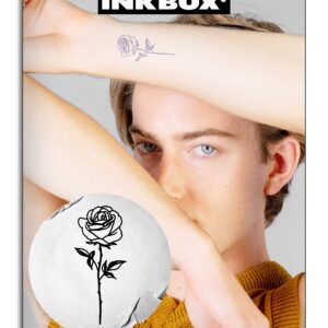 Inkbox Temporary Tattoos Bundle, Long Lasting Temporary Tattoo, Includes Maybe Just One and Make Love with ForNow ink Waterproof, Lasts 1-2 Weeks, Rose and Heart Tattoos