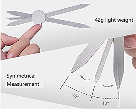 Eyebrow Stencil Ruler,Stainless Steel Eyebrow Makeup Caliper Ruler Three-Point Positioning Balance Ruler for Microblading Eyebrow Measure, Eyebrow Measuring Tool…