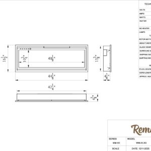 45" Extra Slim Indoor Only Electric Fireplace with Black Steel Surround