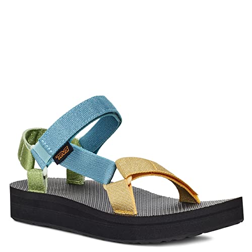 Teva Women's Midform Universal Sandal, Metallic Blue Multi, 8