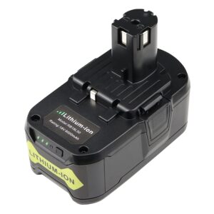 powerost one+ 18v battery replacement: for ryobi lithium 18 volt one plus p108 p102 p107 p189 drill tools - 18v 6ah high performance lithium-ion battery pbp005