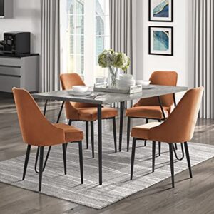 Lexicon Elyse Dining Chair (Set of 2), Orange