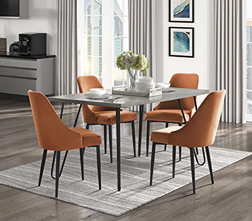 Lexicon Elyse Dining Chair (Set of 2), Orange