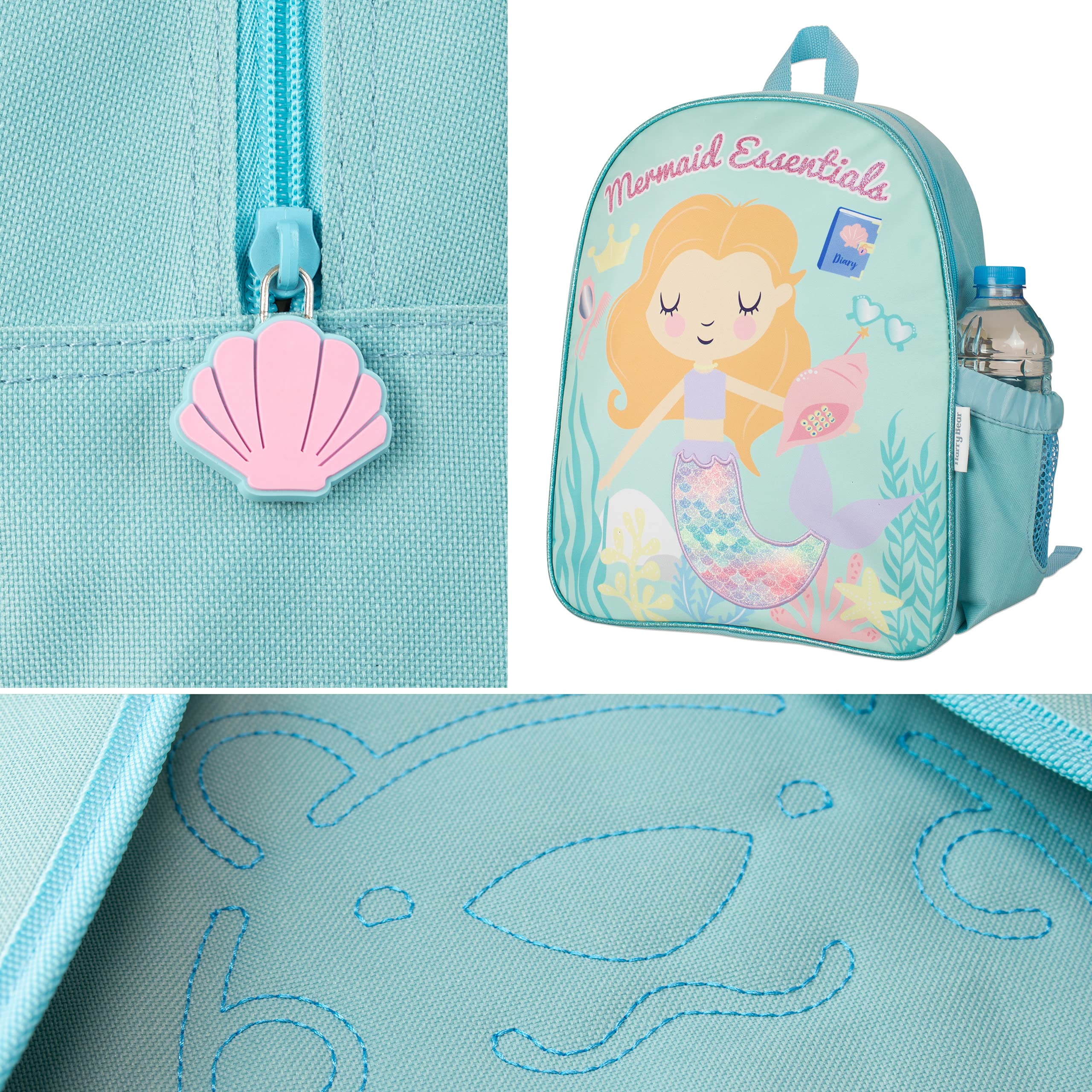 Harry Bear Girls Mermaid Backpack Glitter School Bag for Kids Blue