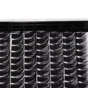 Bodermincer 120 Clusters 8-10-12-14mm Mixed/10-12-14-16mm Mixed Wide Cluster False Eyelash Individual Cluster EyeLashes Grafting Fake False Eyelashes Eyelash Extension (Black 8-10-12-14mm Mixed)