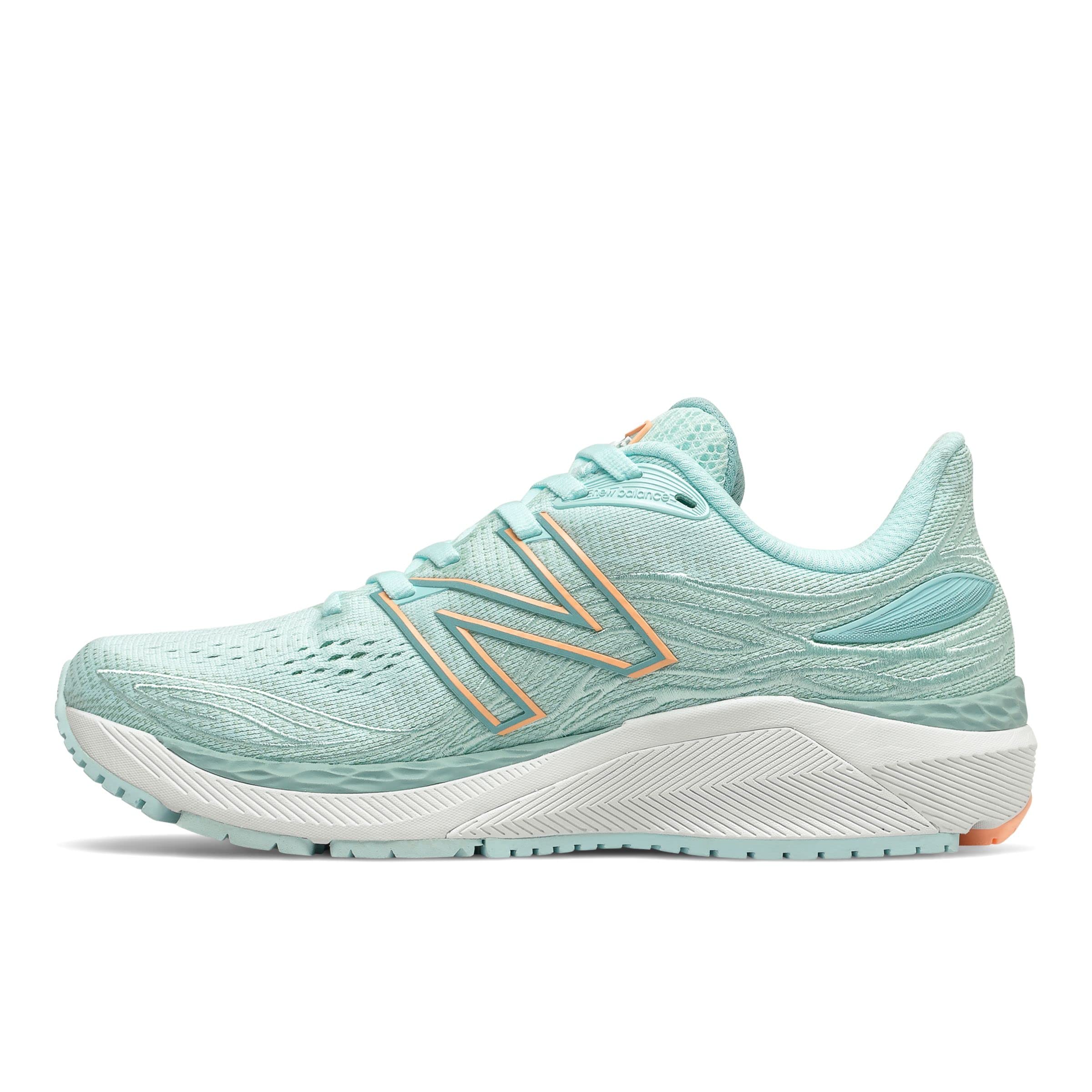 New Balance Women's Fresh Foam X 860 V12 Running Shoe, Blue/Light Mango, 9.5 M