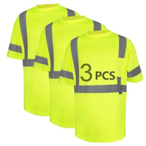lx reflective short sleeve high visibility safety t shirt for work warehouse construction class 3