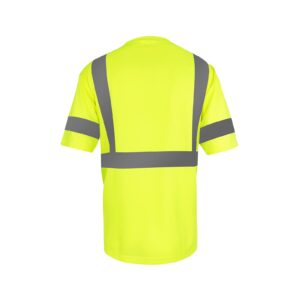 LX Reflective Short Sleeve High Visibility Safety T Shirt for Work Warehouse Construction Class 3