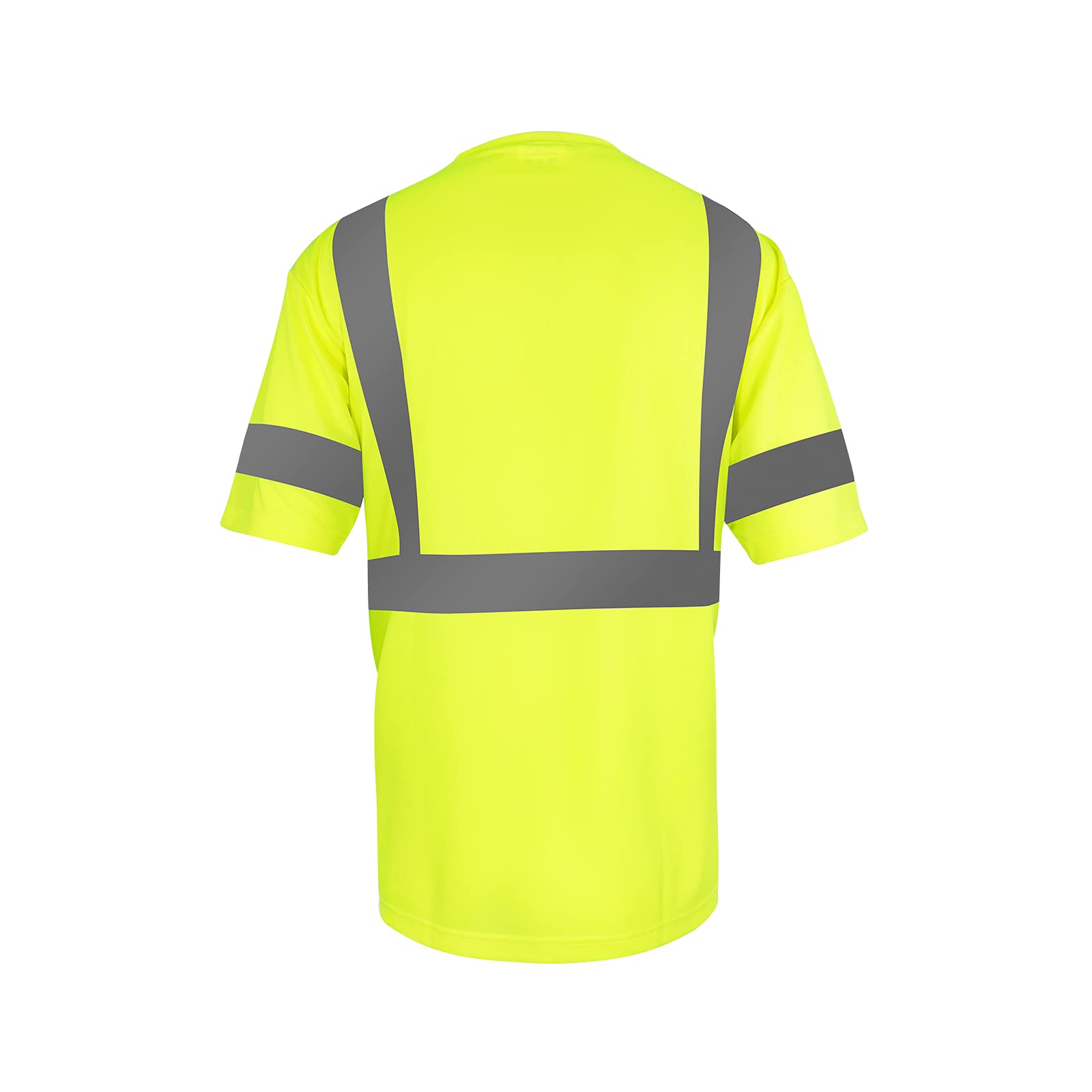 LX Reflective Safety Shirt Short Sleeve High Visibility Reflective Breathable Fast Dry T Shirt for Work Warehouse Cycling Construction Class 3 Yellow-3Pcs, XL