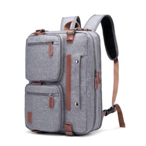 molnia 3 in 1 laptop backpack, 17.3 inch computer bags for men, laptop backpack for men, for travel bussiness men women, grey