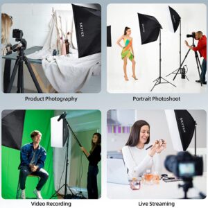 2pcs 135W Light Bulb 5500K CFL Daylight Spiral Softbox Lighting Kit Bulb in E27 Socket for Photography Photo