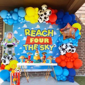 toy inspired story birthday party supplies-155 pcs of toy story balloon garland set toy story aluminum film balloon latex balloon for kid's party,shower,celebration