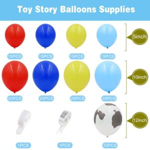 Toy Inspired Story Birthday Party Supplies-155 Pcs of Toy Story Balloon Garland Set Toy Story Aluminum Film Balloon Latex Balloon for Kid's Party,Shower,Celebration