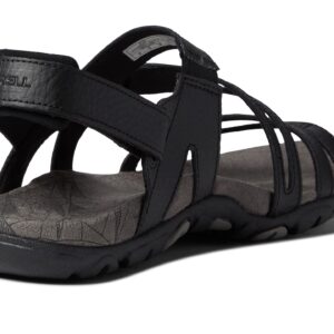 Merrell Sandspur Rose Convert Sandals for Women - Textile Lining with Slingback Design, Hook-Loop Closure, and Rubber OutsoleBlack 8 M