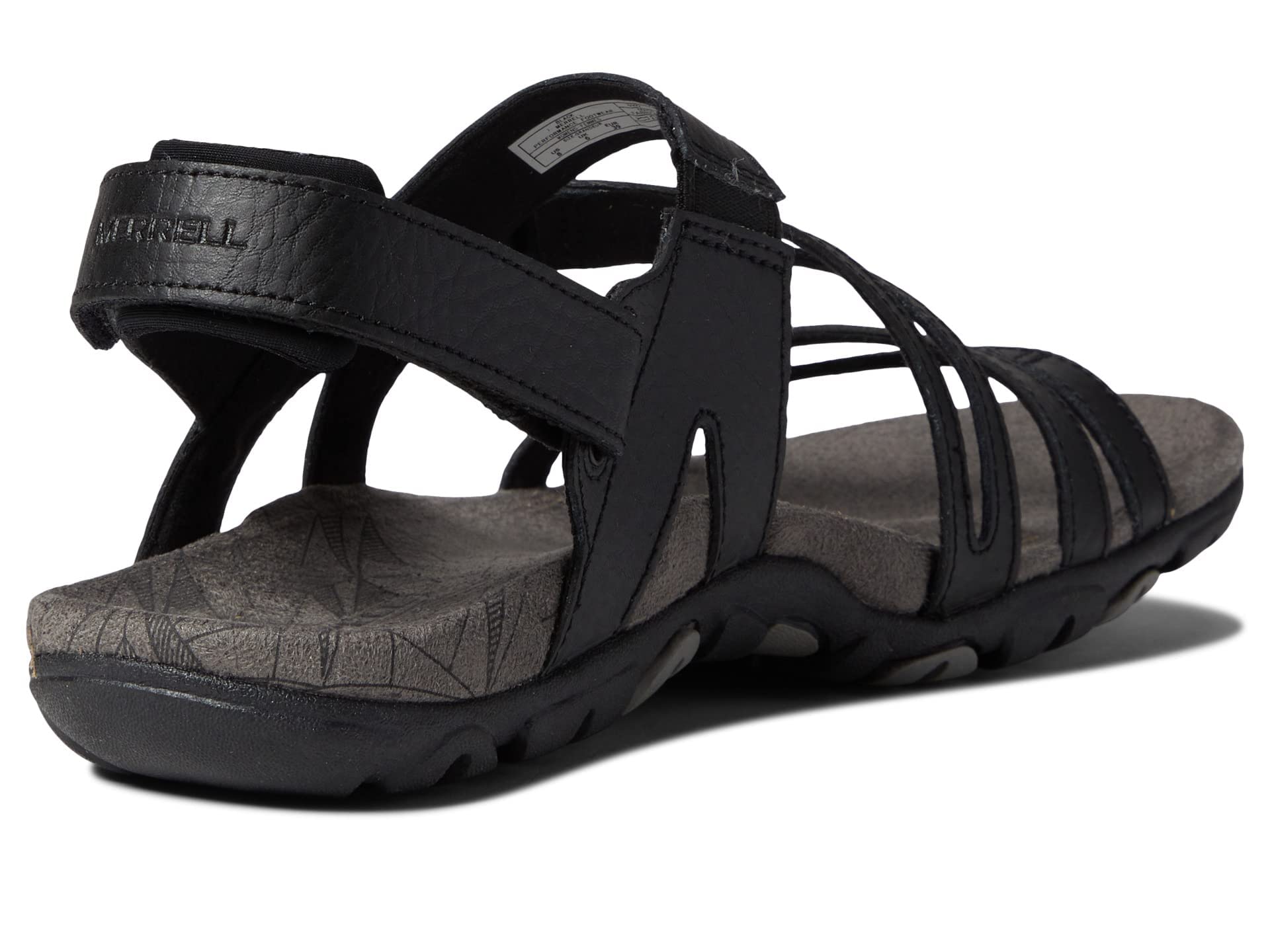 Merrell Sandspur Rose Convert Sandals for Women - Textile Lining with Slingback Design, Hook-Loop Closure, and Rubber OutsoleBlack 8 M