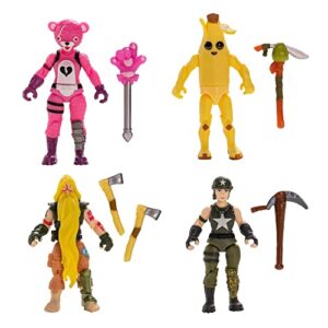 fortnite micro legendary series squad mode, four 2.5-inch highly detailed figures with harvesting tools