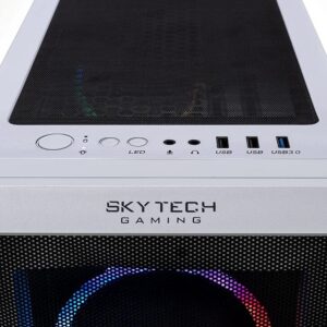 SkyTech Chronos Gaming Computer PC Desktop - AMD Ryzen 7 3700X 3.6GHz, RTX 3070 8G, 1TB Gen4 NVMe SSD, 16GB DDR4 3200, RGB Fans, 240mm AIO, AC WiFi, Windows 10 Home 64-bit, White