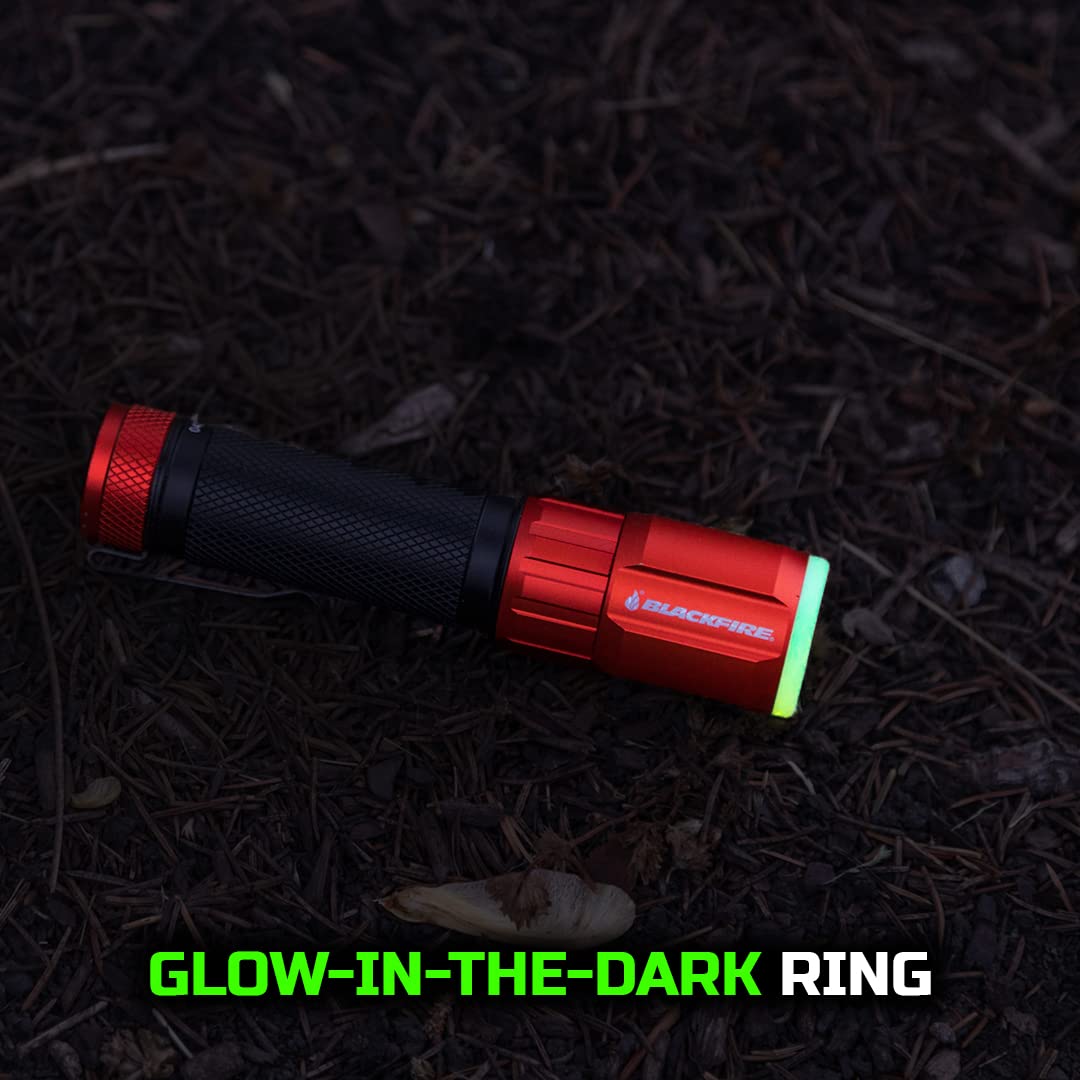 Blackfire - Klein Tools Outdoors - Rechargeable Weatherproof Magnetic Flashlight with Lantern BBM6412, 500 Lumens, Glow-in-Dark Ring with Removable Pocket Clip for Outdoor Use, Camping, Hunting, Work