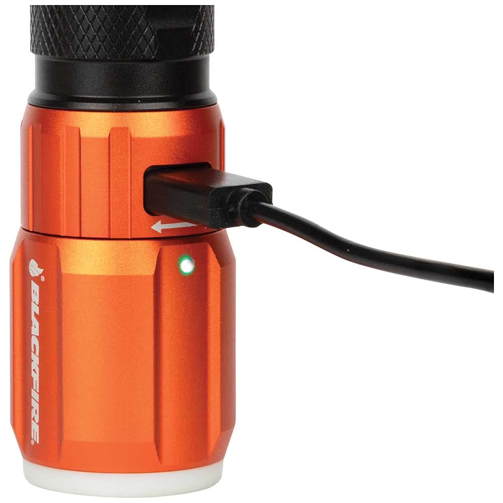 Blackfire - Klein Tools Outdoors - Rechargeable Weatherproof Magnetic Flashlight with Lantern BBM6412, 500 Lumens, Glow-in-Dark Ring with Removable Pocket Clip for Outdoor Use, Camping, Hunting, Work