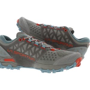 La Sportiva Womens Bushido II Trail Runnng Shoes, Moon/Paprika, 9