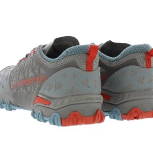 La Sportiva Womens Bushido II Trail Runnng Shoes, Moon/Paprika, 9