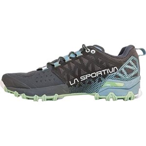 la sportiva womens bushido ii gtx trail running shoes, carbon/mist, 9.5