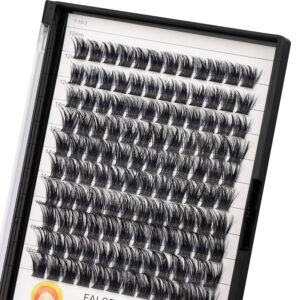 bodermincer 120 cluster 10-12-14mm/12-14-16mm/16-18-20mm mixed length lash cluster eyelash extension natural 3d russian volume faux 3d effect glue bonded cluster eyelashes (m01# 12-14-16mm mixed)