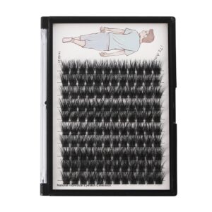 dedila large tray-grafted wide stem individual false eyelashes thick base 120 clusters d curl natural long volume eye lashes extensions dramatic look 8-20mm available (16mm)