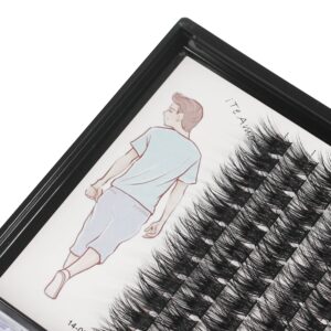 Dedila Large Tray-Grafted Wide Stem Individual False Eyelashes Thick Base 120 Clusters D Curl Natural Long Volume Eye Lashes Extensions Dramatic Look 8-20mm Available (16mm)