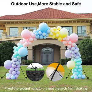 Balloon Arch Stand Kit with Base,VETOGETHER Adjustable Ballon Arch Holder Kit with 55Pcs Balloon Clips, Balloon Pump,9FT Tall & 10Ft Wide Baloon arch for Wedding Birthday Party Supplies Decorations