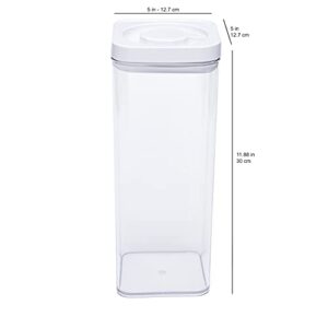 Amazon Basics 10-Piece Square Airtight Food Storage Containers for Kitchen Pantry Organization, BPA Free Plastic, Clear