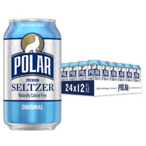 polar seltzer water original, 12 fl oz cans, 24 pack