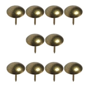 juvielich 100pcs upholstery round thumb tacks 19mm/0.75" head dia iron electroplated vintage style metal 23mm/0.91" height for furniture decoration chair cork board sofa headboards bronze