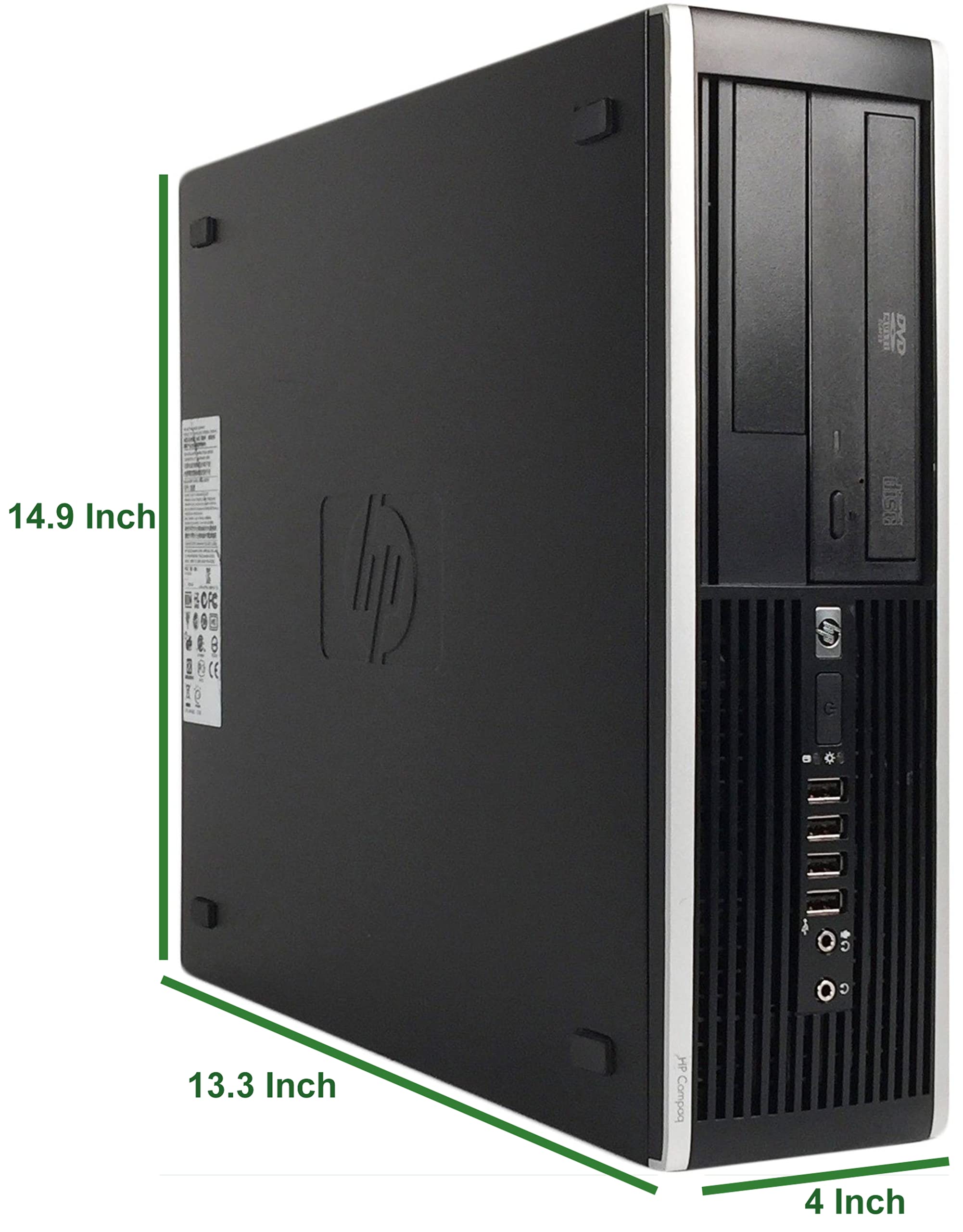 HP 6300 SFF Desktop Computer PC, Intel Core i7 3.4GHZ Processor, 16GB Ram, 512GB M.2 SSD, WiFi & Bluetooth, Wireless Keyboard and Mouse, 24 Inch FHD LED Monitor, Windows 10 (Renewed)
