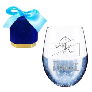 Valentines Day Gifts for Physics Fan, This is How I Roll Physics Teacher Etched Wine Glass