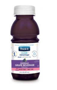 thick-it clear advantage plus electrolytes, nectar thick grape,8 fl oz (pack of 24)