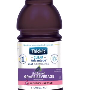 Thick-It Clear Advantage Plus Electrolytes, Nectar Thick Grape,8 Fl Oz (Pack of 24)