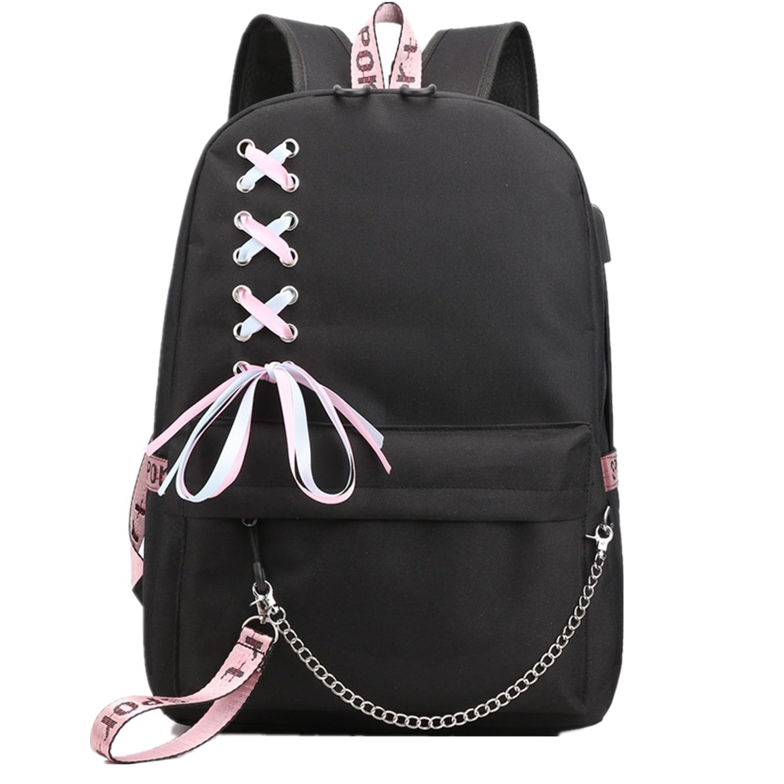 ISaikoy Casual Canvas Backpack Bookbag Daypack School Bag Shoulder Bag Q31