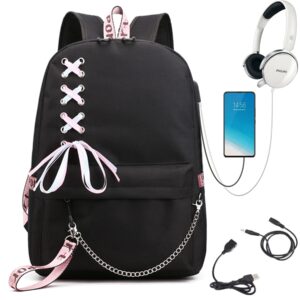 ISaikoy Casual Canvas Backpack Bookbag Daypack School Bag Shoulder Bag Q31