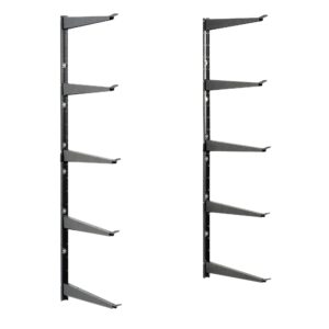 heavy duty lumber storage rack by delta cycle, holds up to 800 lbs - easy to install wood storage rack with fully adjustable arms - steel construction storage solution for garage, basement & pantry