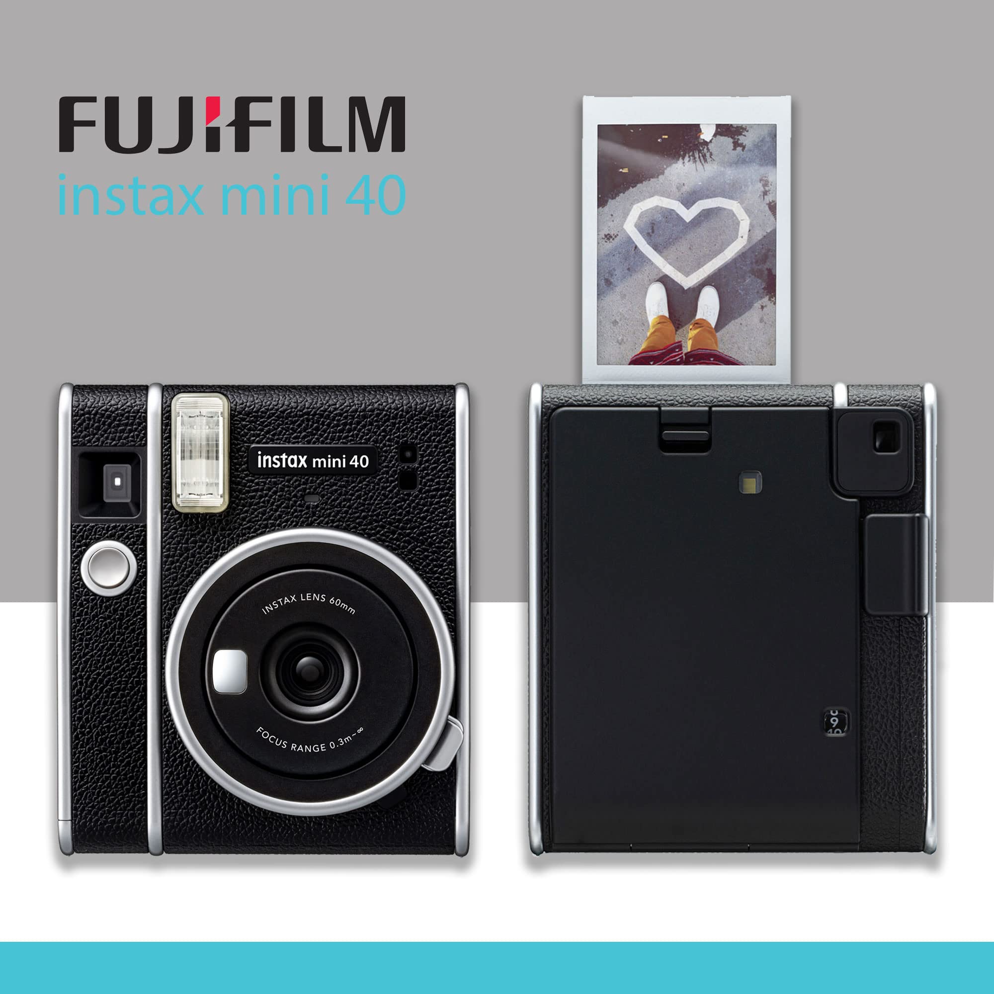 Fujifilm Instax Mini 40 Instant Camera + Twin Pack Film + Batteries + Frames