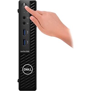 Dell OptiPlex 3000 3080 Desktop Computer - Intel Core i3 10th Gen I3-10105T Quad-core (4 Core) 3 GHz - 4 GB RAM DDR4 SDRAM - 128 GB NVMe M.2 PCI Express M.2 SSD - Micro PC - Black