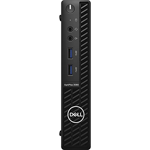 Dell OptiPlex 3000 3080 Desktop Computer - Intel Core i3 10th Gen I3-10105T Quad-core (4 Core) 3 GHz - 4 GB RAM DDR4 SDRAM - 128 GB NVMe M.2 PCI Express M.2 SSD - Micro PC - Black